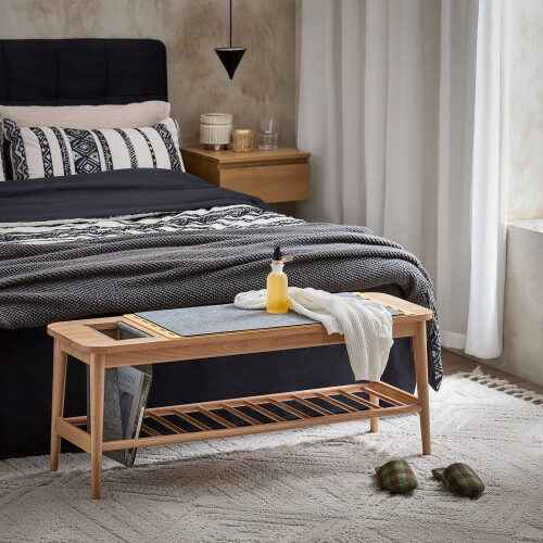SoBuy Shoe Bench Wood Storage 110x37cm 1