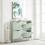 SoBuy Meuble Chaussures 4 Abattants Vert 11