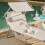 SoBuy Sun Lounger Adjustable Shade Beige 4