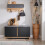 SoBuy Πάγκος Εισόδου Γκρι 90x34x46cm με 2 Ντουλάπια 5