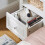SoBuy White Bedside Table with Drawer, 45x35x60cm 7