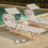 SoBuy Sun Lounger Adjustable Shade Beige 7