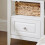 SoBuy White Bedside Table with Drawer, 45x35x60cm 5