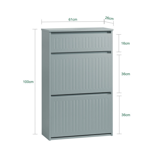 SoBuy Schuhschrank Hellgrau FSR165-HG 2