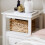 SoBuy White Bedside Table with Drawer, 45x35x60cm 4