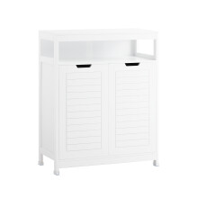 Dulap baie SoBuy alb, 70x35x90cm, 2 uși, BZR121-W
