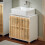 SoBuy Mobile Sottolavabo Bambù 2 Ante 60x33x60cm 9