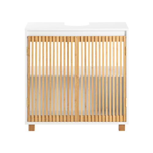 SoBuy Mobile Sottolavabo Bambù 2 Ante 60x33x60cm