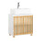 SoBuy Mobile Sottolavabo Bambù 2 Ante 60x33x60cm 14