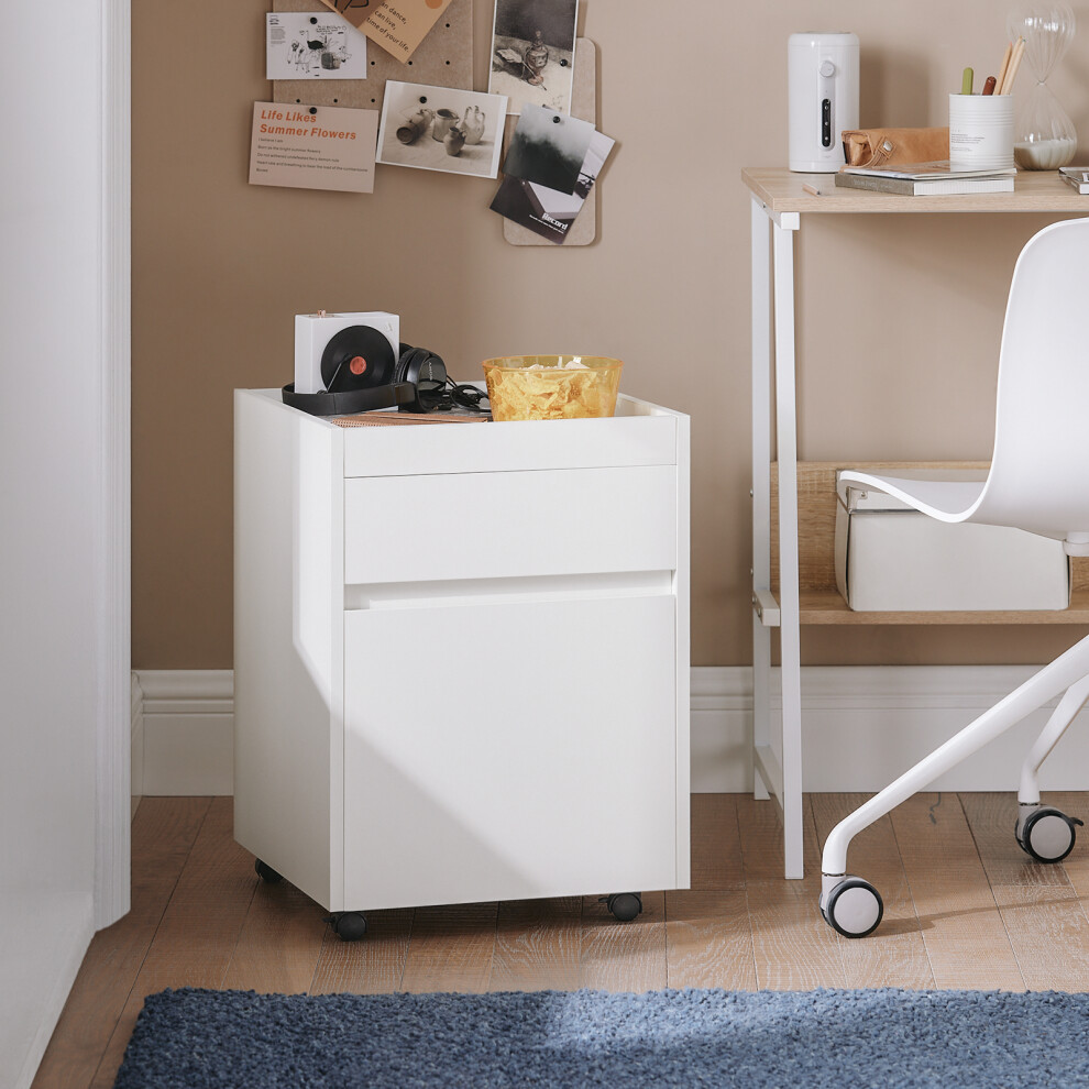 SoBuy File Cabinet Mobile White 40x40x54cm