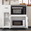 SoBuy Mobile per Microonde con Ante e Cassetto Bianco 15