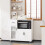 SoBuy Mobile per Microonde con Ante e Cassetto Bianco 13