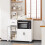 SoBuy Mobile per Microonde con Ante e Cassetto Bianco 14