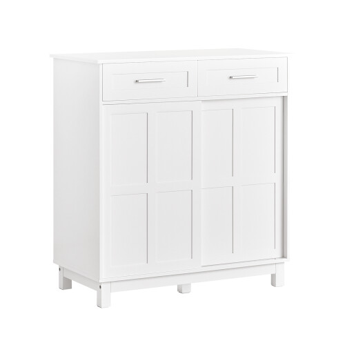 SoBuy κονσόλα FSB84-W λευκή με συρτάρες 80x40x85cm