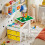 SoBuy Tavolo Bambini con 2 Sgabelli e Blocchi 10