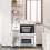 SoBuy Mobile per Microonde con Ante e Cassetto Bianco 12