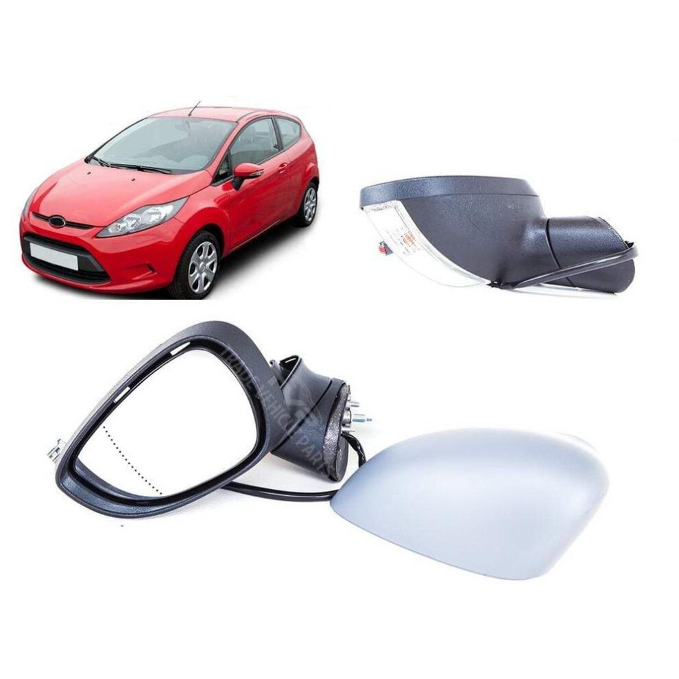 Door Wing Mirror Electric Primed Indicator Left N/S Ford Fiesta Mk7 2008-2012 7426860444991