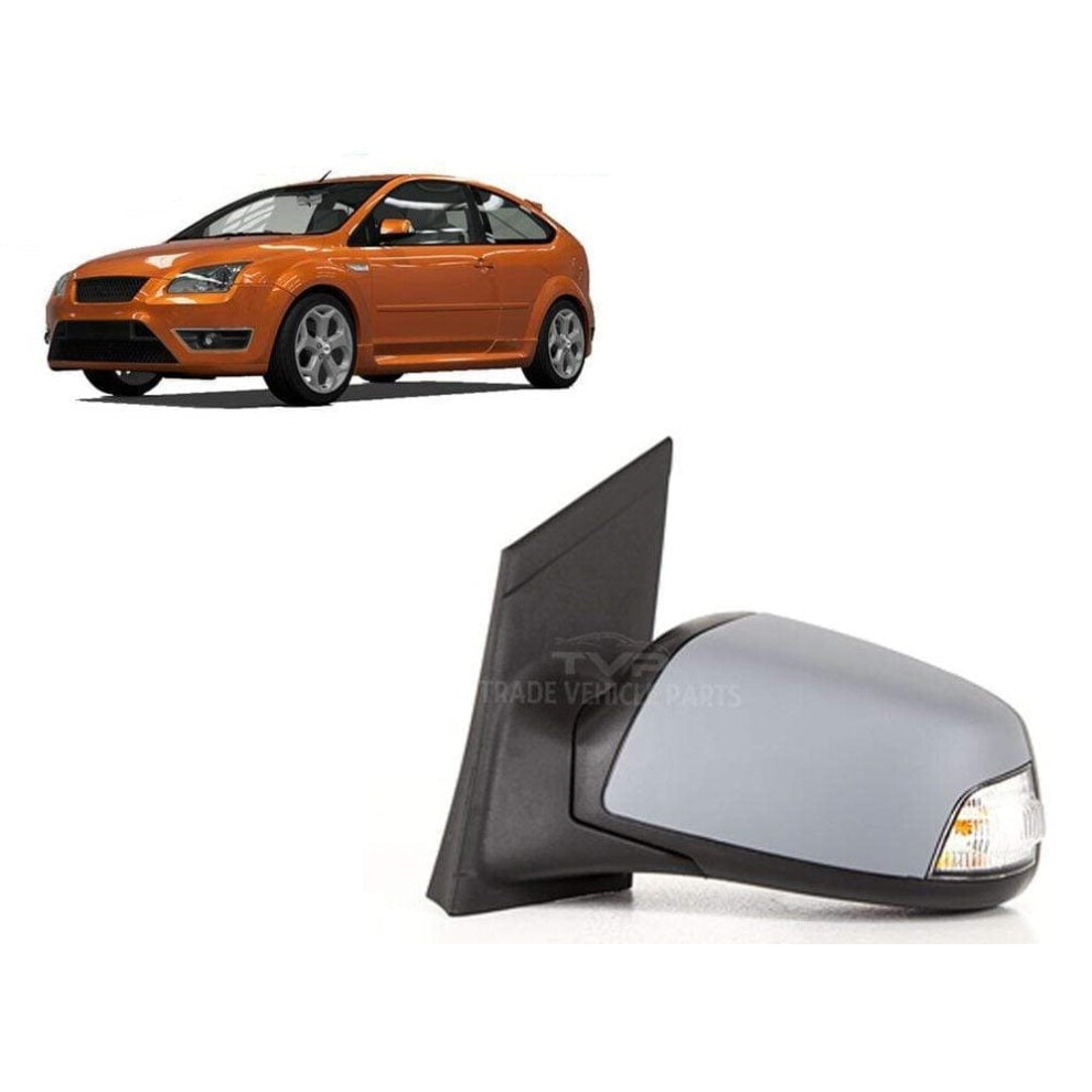 Door Wing Mirror Elect Heated Primed Indicator Left N/S Ford Focus 2005-2007 7426860445158