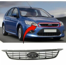 Front Grille Main Centre Black W/ Lock Mechanism Hole Ford Focus 2008-2012