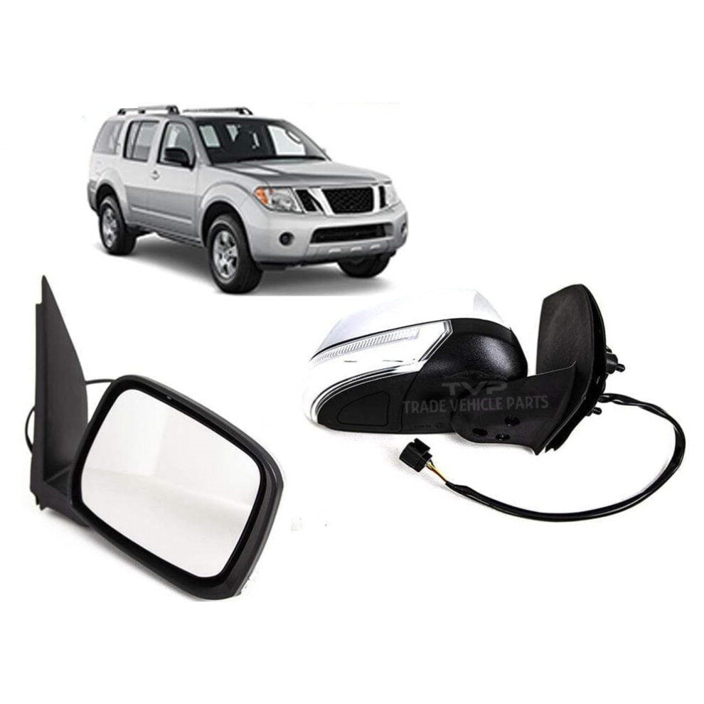 Fits Nissan Pathfinder 05-14 Door Wing Mirror Elec. Indicator Chrome Cover Right - Image 3