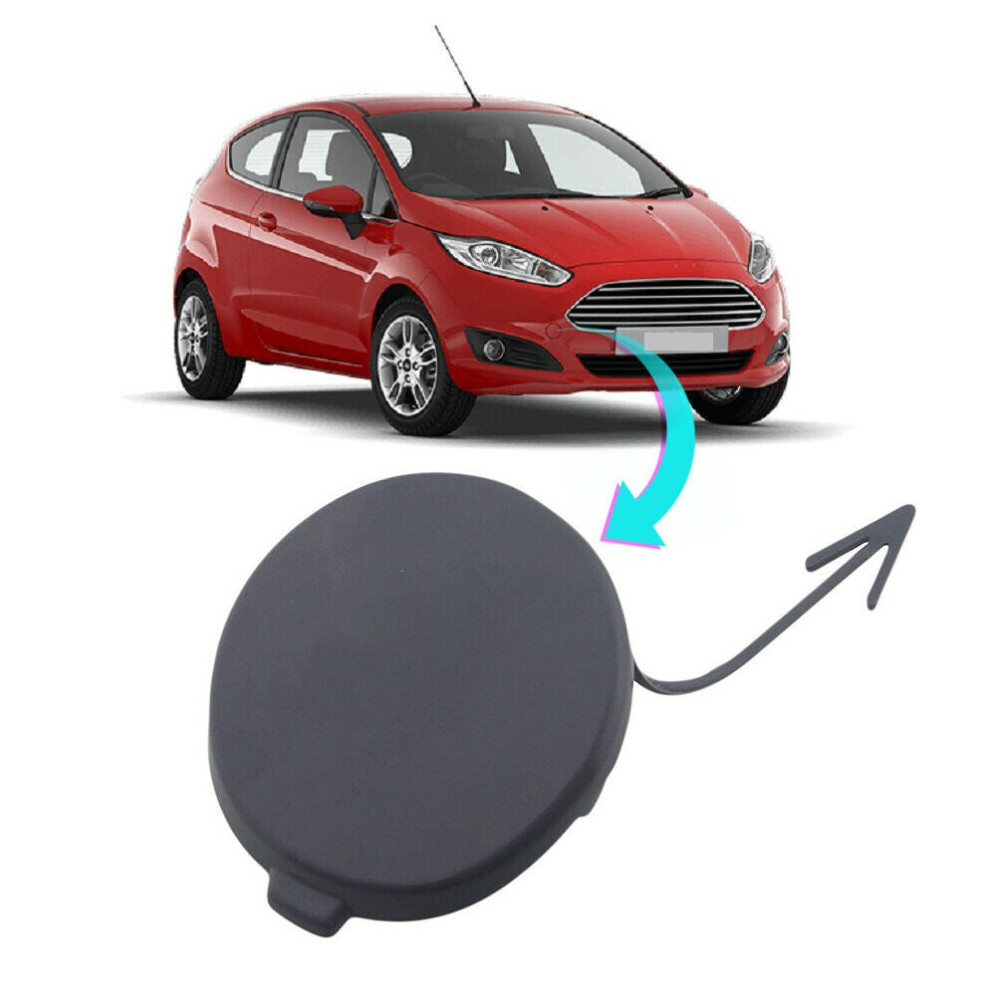 Front Bumper Towing Eye Cover Ford Fiesta Mk7 2013- On New High Quality Black 7426860419876