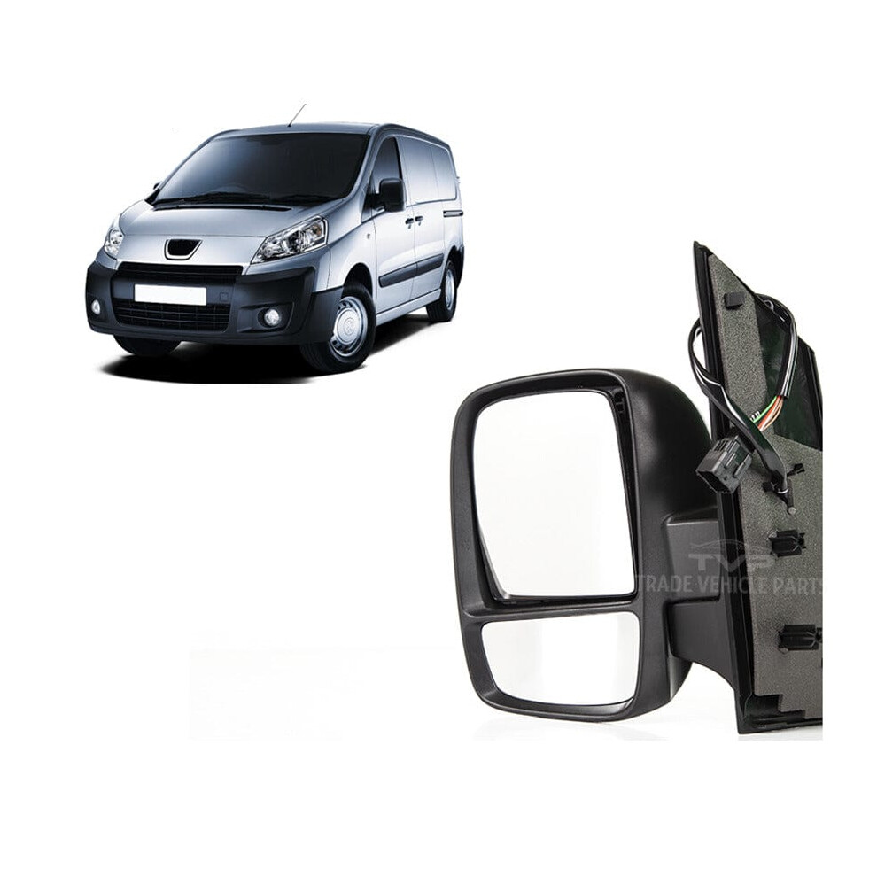 Door Wing Mirror Heated Electric Twin N/S Left Peugeot Expert 2007-2016 Black 7426938478422