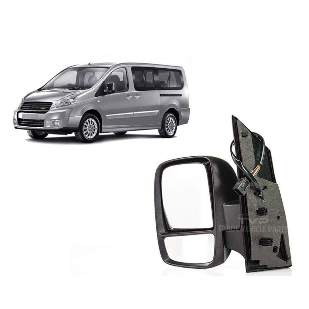 Door Wing Mirror Heated Electric Twin N/S Left Side Fiat Scudo 2007-2016 Black 7426938478453