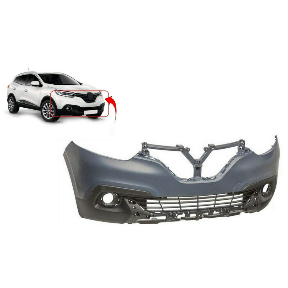 Front Bumper Without Pdc Holes Primed Renault Kadjar 2015-2018 High Quality New 7426860452798