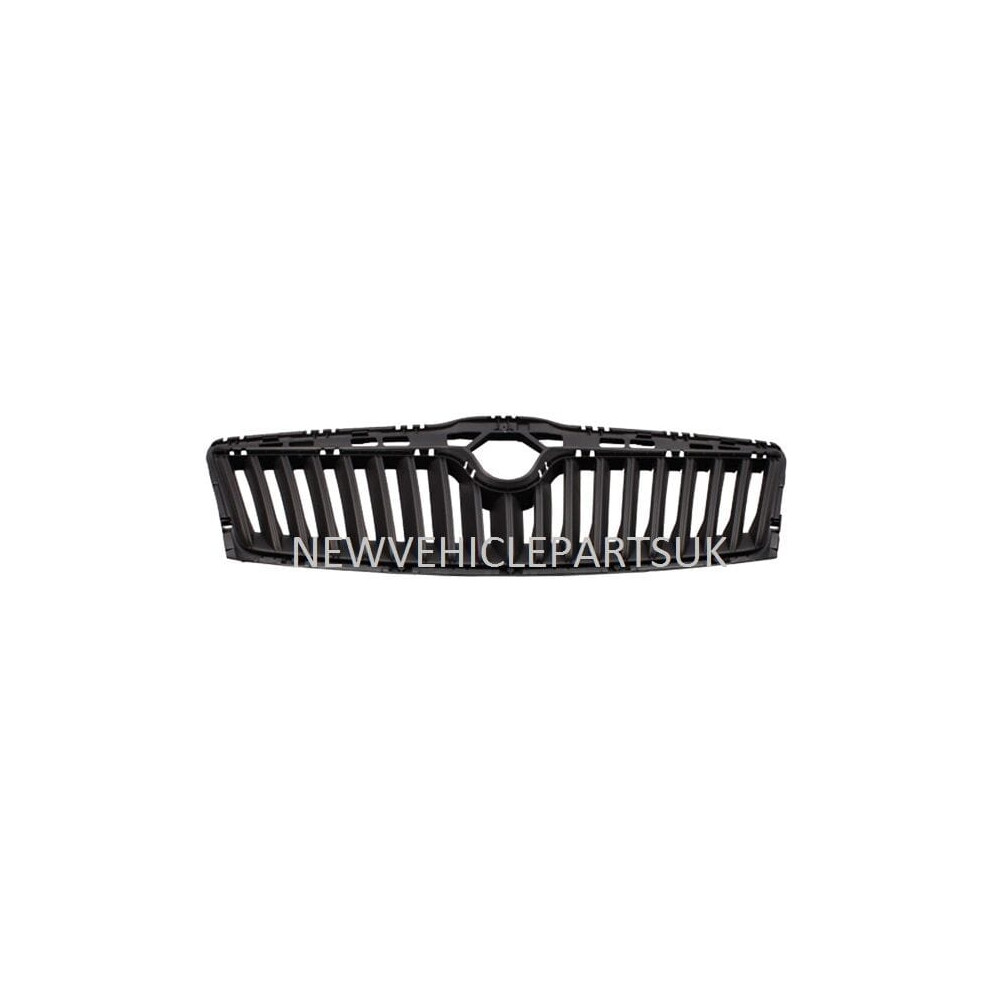 Front Main Centre Grille Inner Skoda Octavia 2009-2013 New High Quality Black 7426860433797