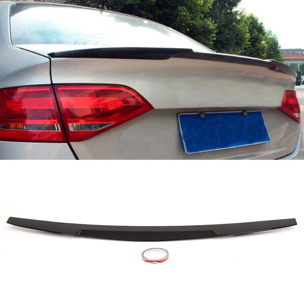 Rear Trunk Boot Lip Spoiler Gloss M4 Style Audi A4 B8 2008-2011 Black 9145588450142