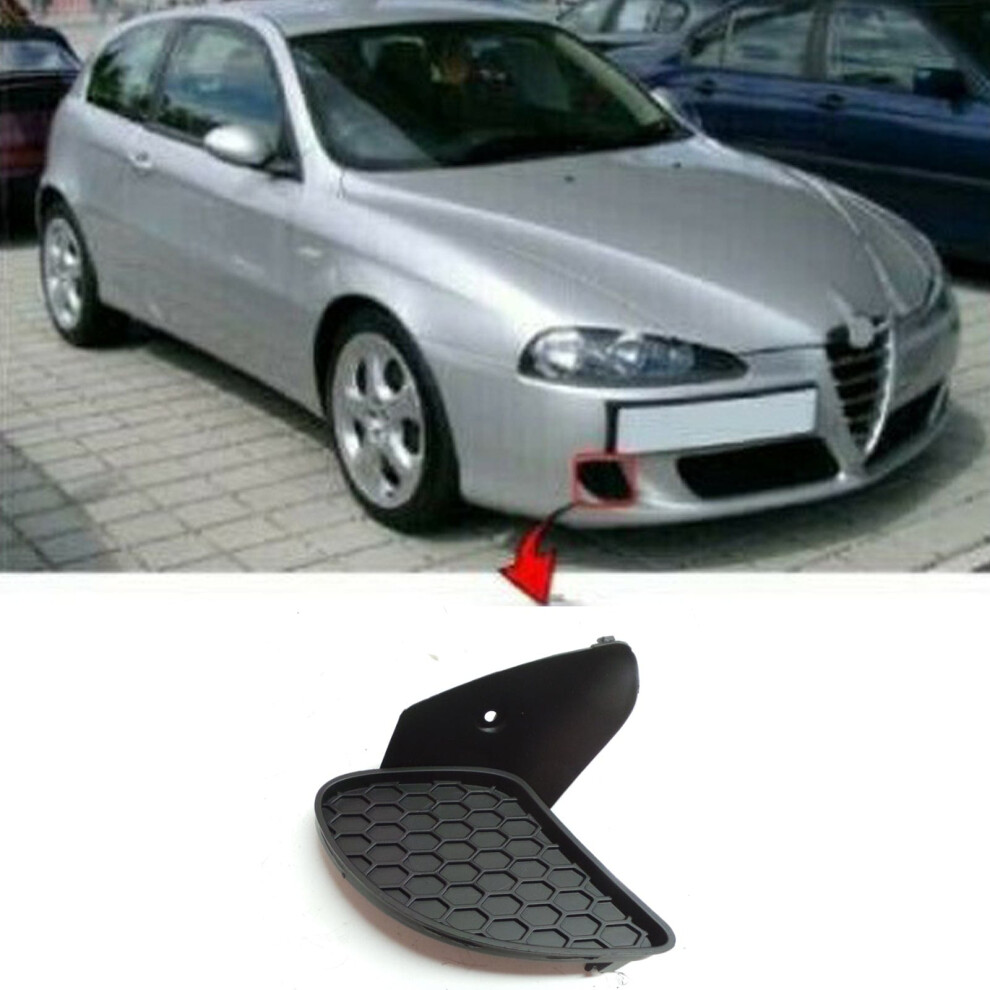 Front Bumper Fog Grille Without Fog Hole O/S Right Alfa Romeo 147 2005-2010 New 7426860407125