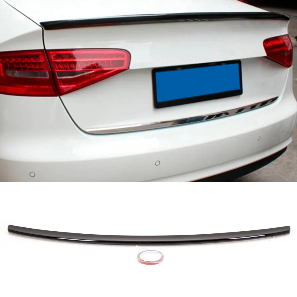 Fits Audi A4 B8.5 2012-2015 Rear Trunk Boot Lip Spoiler Sport Gloss Black 9145588450159