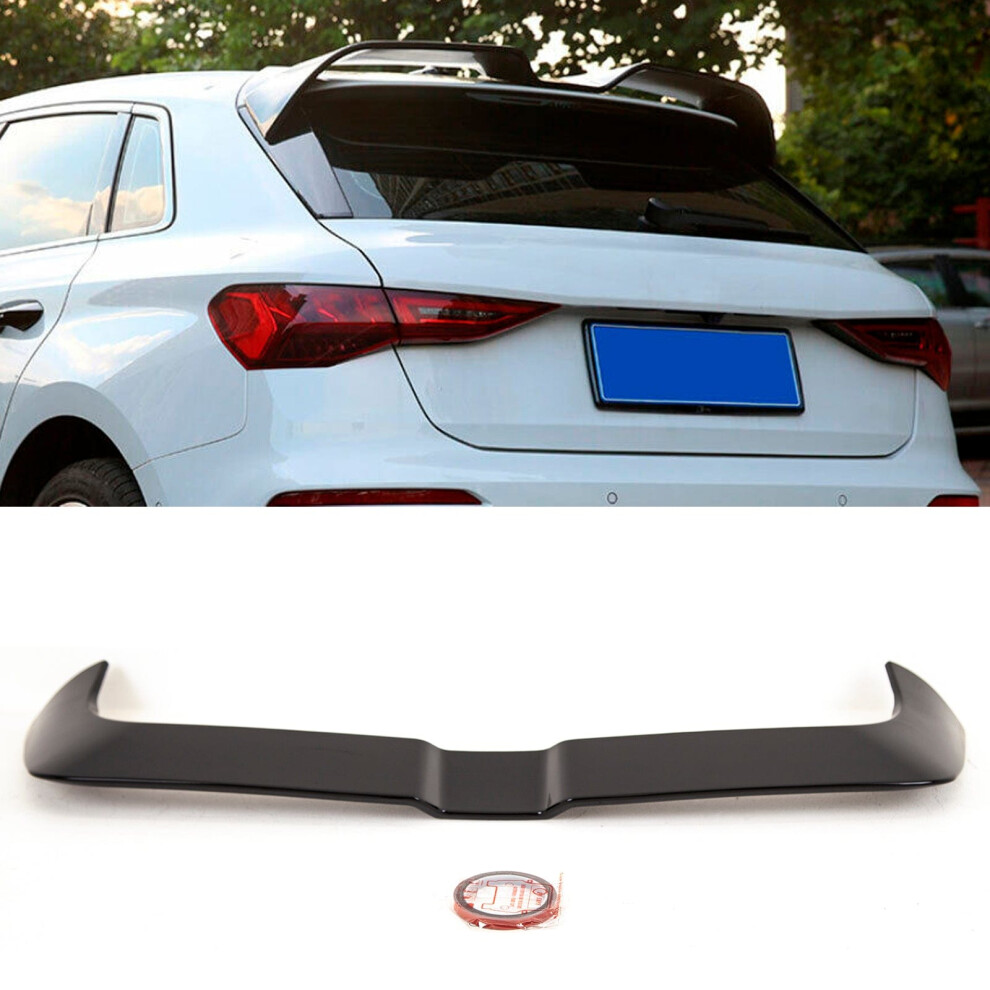 Rear Roof Boot Spoiler Rs3 Look Gloss Audi A3 S3 Rs3 8Y Sportback 2020- Black 9145588450210