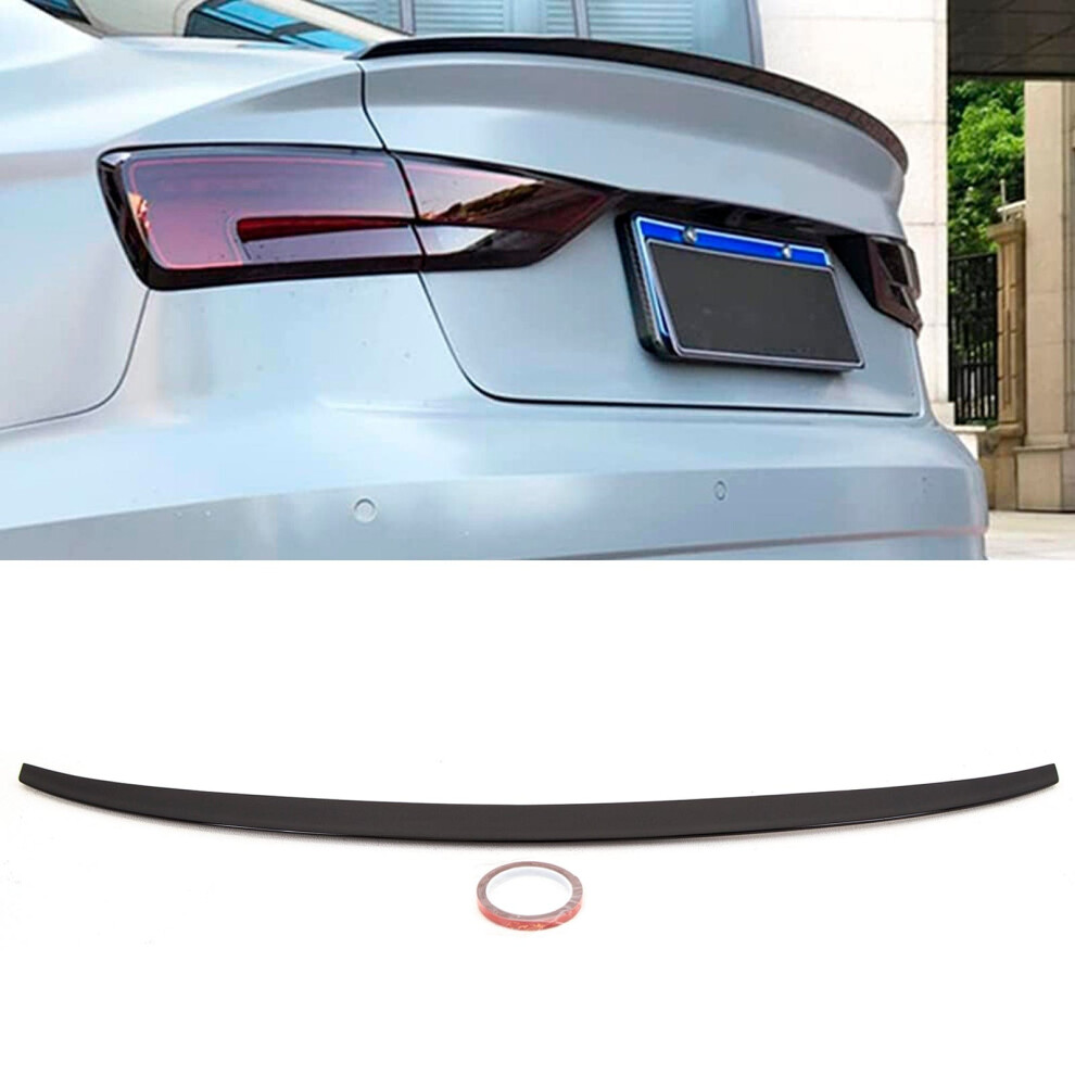Fits Audi A3 8V S3 Rs3 Saloon 2013-2020 Rear Trunk Boot Lip Spoiler Sport Gloss Black 9145588450203