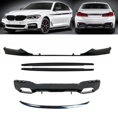 Fits BMW 5 G30 Body Kit Front Splitter Side Skirt Rear Diffuser Spoiler