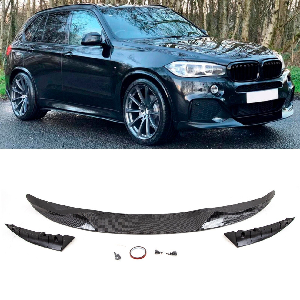Fits Bmw X5 F15 2013-2018 Front Lip Splitter Spoiler Carbon Look 9145588450869