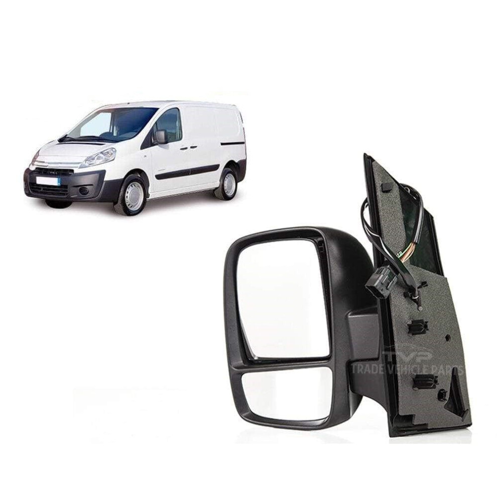 Door Wing Mirror Heated Electric Twin N/S Left Citroen Dispatch 2007-2016 Black 7426938478439