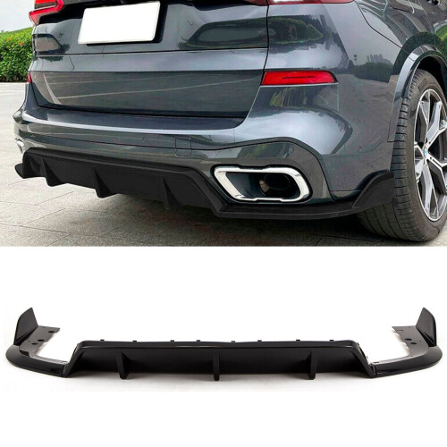 Fits BMW X5 G05 2019- Rear Bumper Diffuser Spoiler Gloss Black
