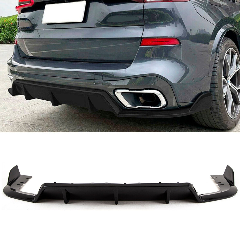 Rear Bumper Diffuser Spoiler M Performance Style Gloss Bmw X5 G05 Black 9145588450906