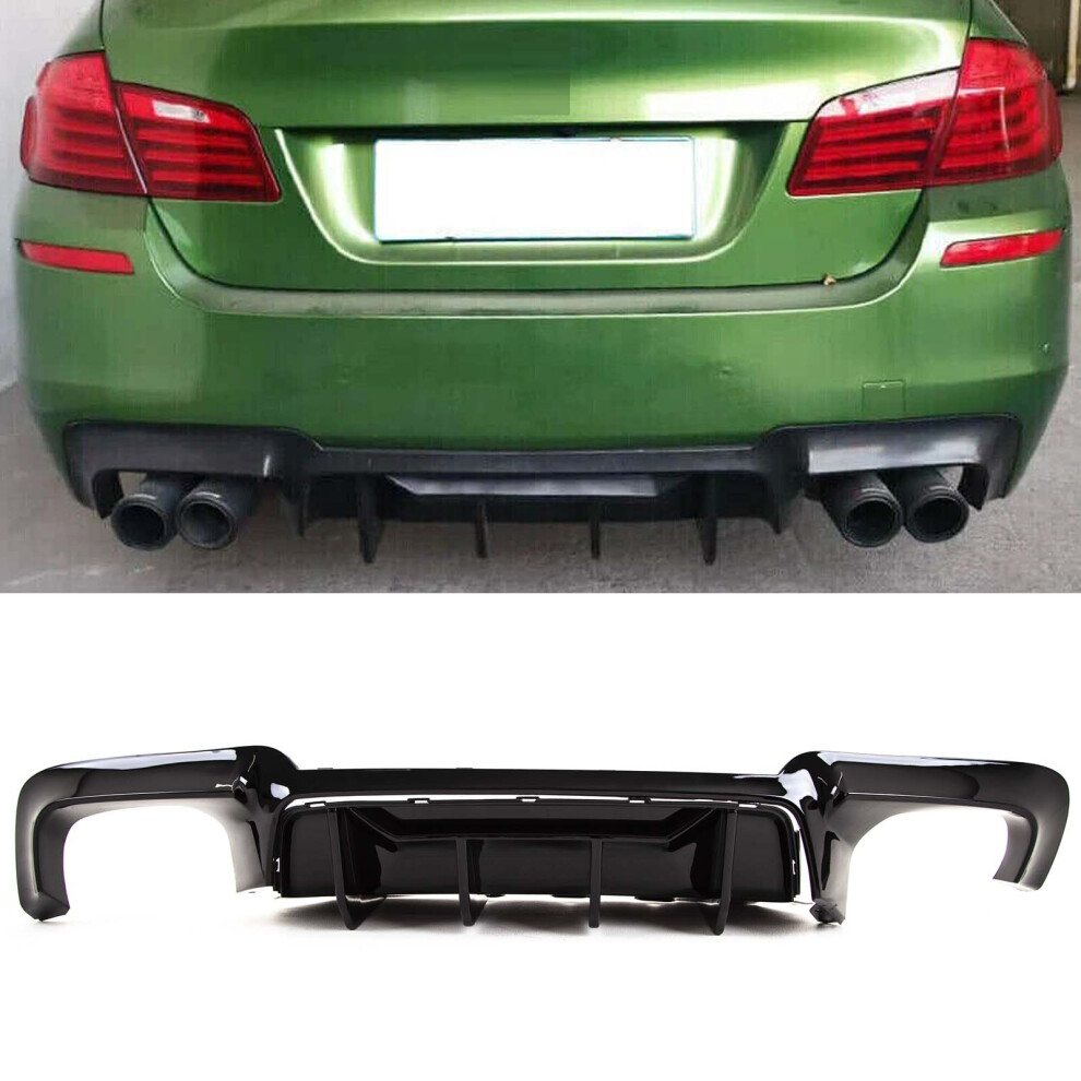 Rear Bumper Diffuser M5 Competition Style Gloss Bmw 5 Series F10 F11 Black 9145588451477