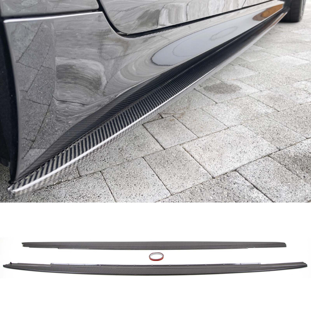 Fits Bmw 5 Series G30 G31 F90 M5 2017- Side Skirt Extension Blades Carbon Look 9145588451491