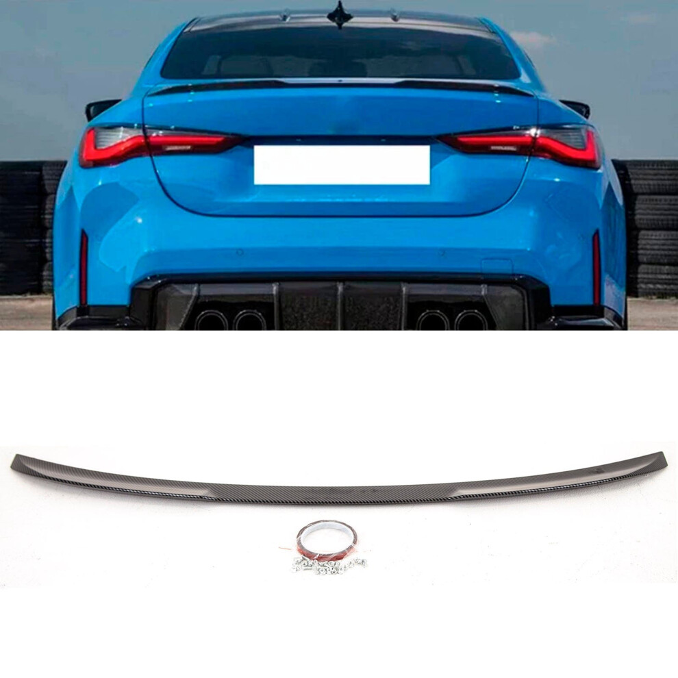 Rear Trunk Boot Lip Spoiler M4 Style Carbon Look Bmw 4 Series G22 G82 9145588451040