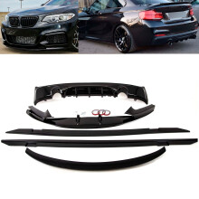 Fits BMW 2 Series F22 2014-2021 Aero Bodykit Front Splitter Rear Diffuser Side Skirts Boot Spoiler Gloss Black