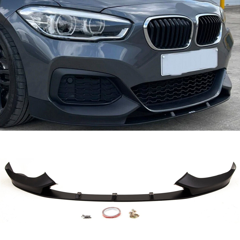 Front Lip Splitter M Performance Style Matte Bmw 1 Series F20 F21 Lci Black 9145588449917