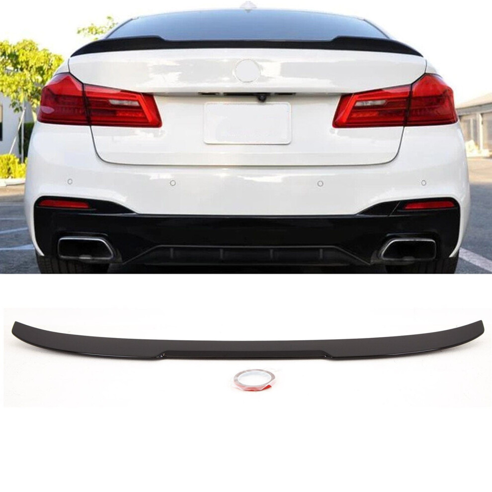Rear Trunk Boot Lip Spoiler Cs Style Gloss Bmw 5 Series G30 M5 F90 Black 9145588450067