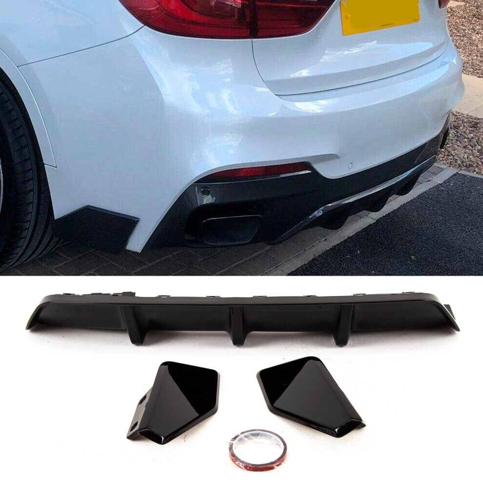 Rear Bumper Diffuser Spoiler M Performance Style Gloss Bmw X6 F16 Black 9145588448125