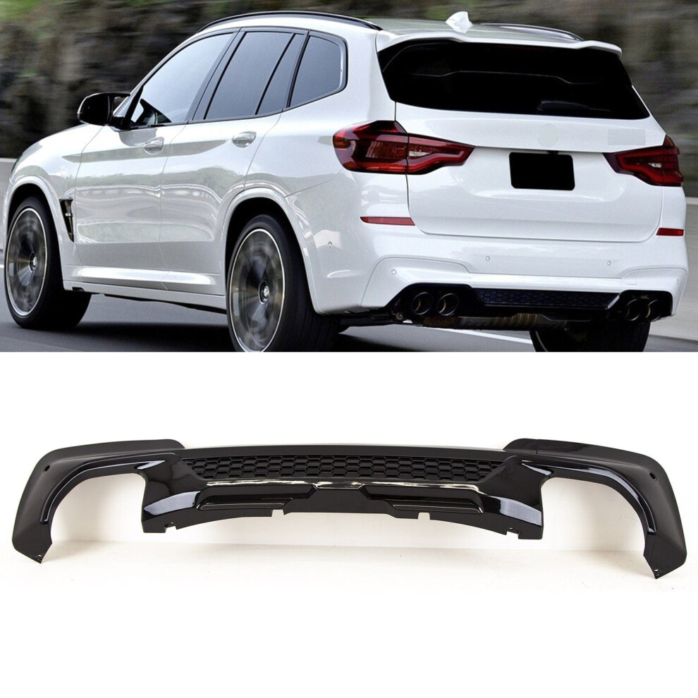 Rear Bumper Diffuser Valance Spoiler X3m Performance Look Gloss Bmw X3 G01 Black 9145588448071