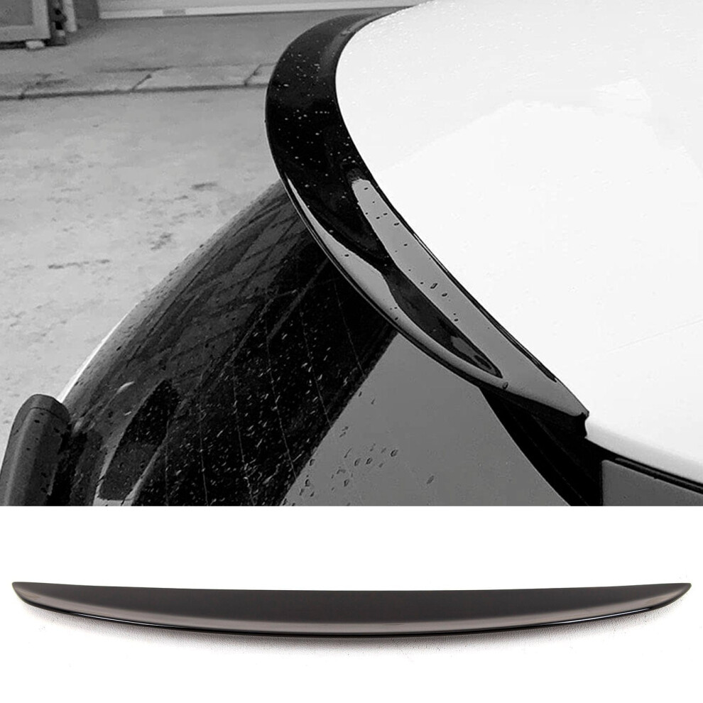 Rear Roof Boot Lip Spoiler Amg A35 A45 Style Gloss Mercedes A Class W177 2018- Black 9145588450340