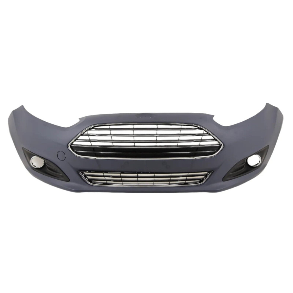 Tvp Trade Vehicle Parts.co.uk Front Bumper Kit Complete Primed With Fog Holes Fits Ford Fiesta Mk7 2013-2017
