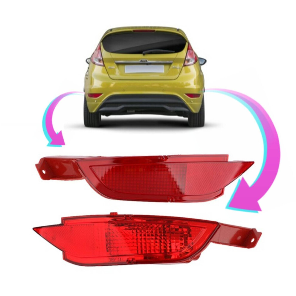 Tvp Trade Vehicle Parts.co.uk Rear Fog Light Lamp & Reflector Driver & Passenger Side Ford Fiesta 2009-2017